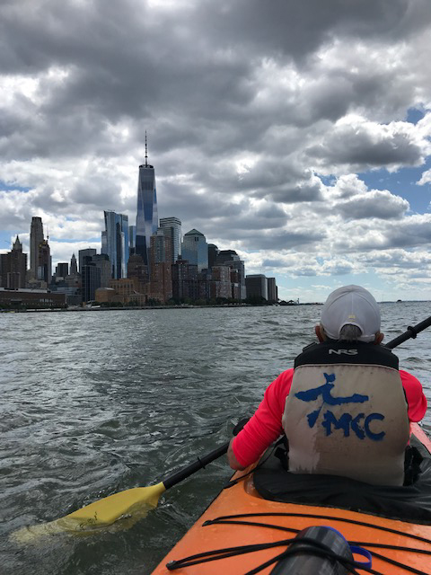 Manhattan skyline from kayak