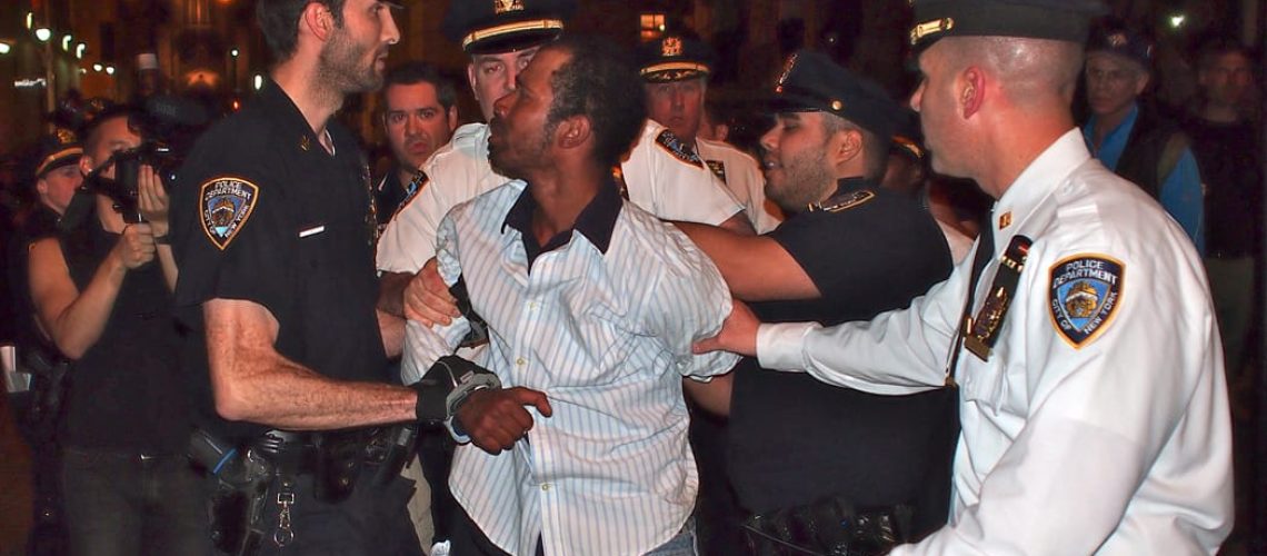COPS AND BLACK MAN small