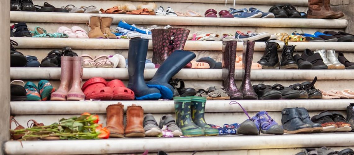 London,,England-,6th,June,2021:,Shoes,Outside,The,High,Commission