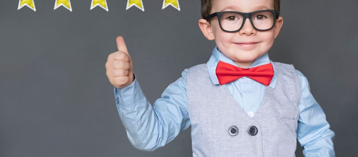 Cute,Little,Boy,Giving,Thumbs,Up,With,5,Stars,Approved